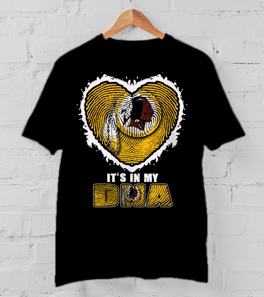 It's In My Dna Heart Washington Redskins T-Shirt