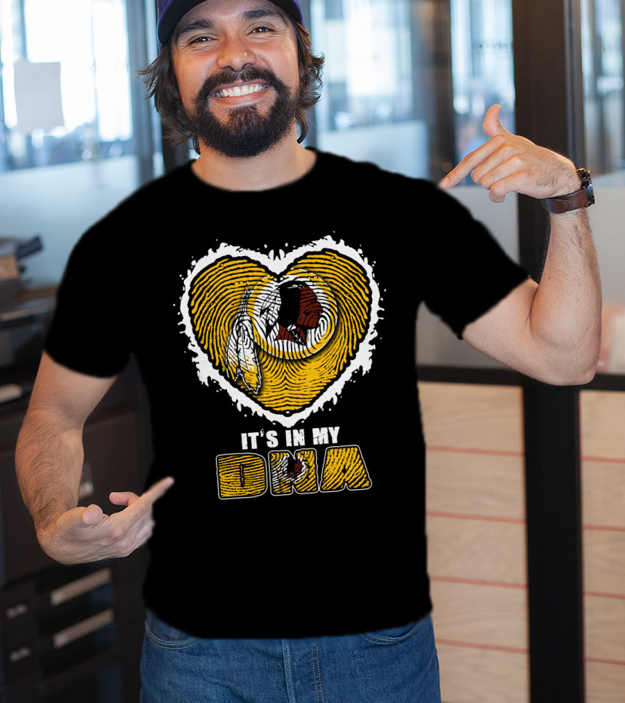 It's In My Dna Heart Washington Redskins T-Shirt