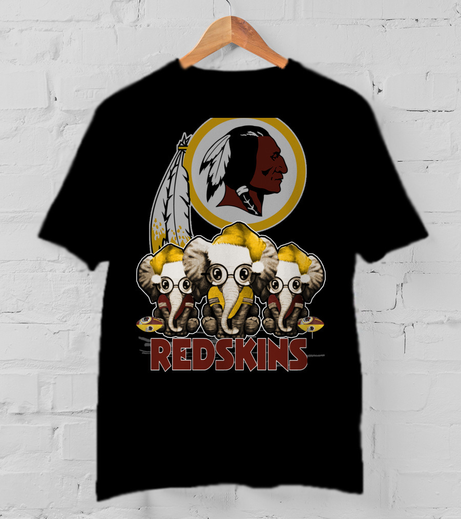 Redskins Washington Elephants Christmas T-Shirt