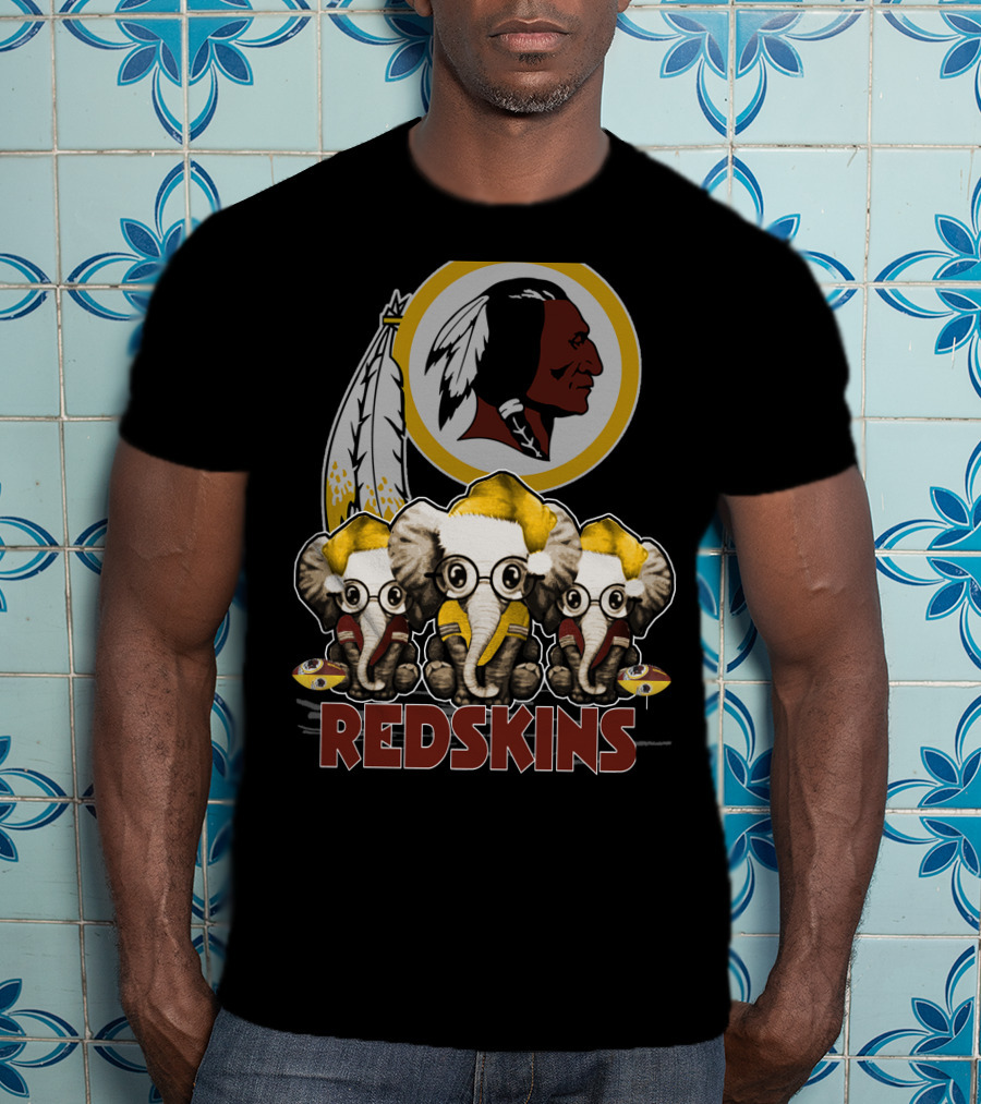 Redskins Washington Elephants Christmas T-Shirt