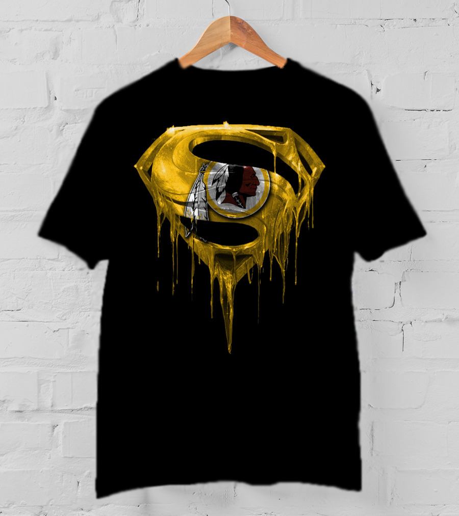 Washington Redskins Dripping Superman Symbol T-Shirt