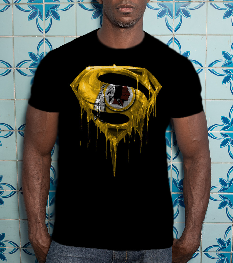Washington Redskins Dripping Superman Symbol T-Shirt