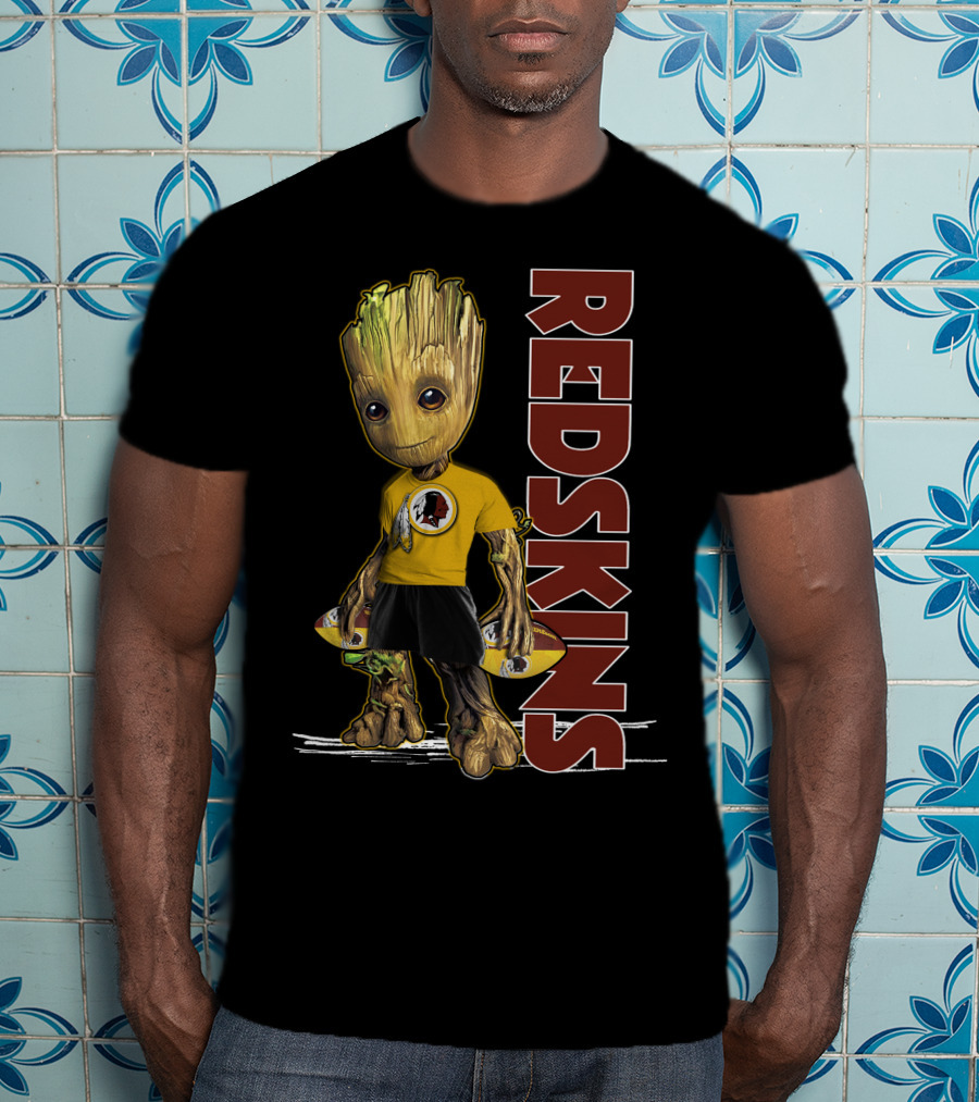 Groot V1 Washington Redskins Football Character T-Shirt