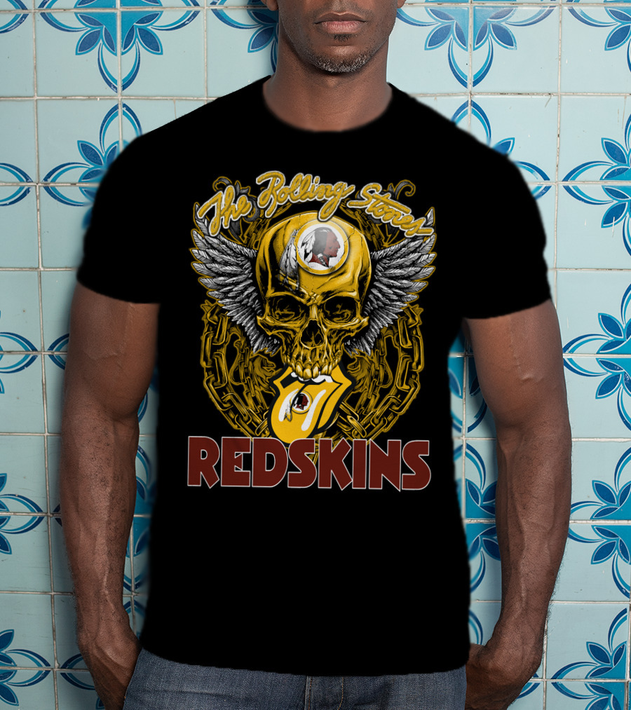 The Rolling Stones Redskins Skull Winged T-Shirt