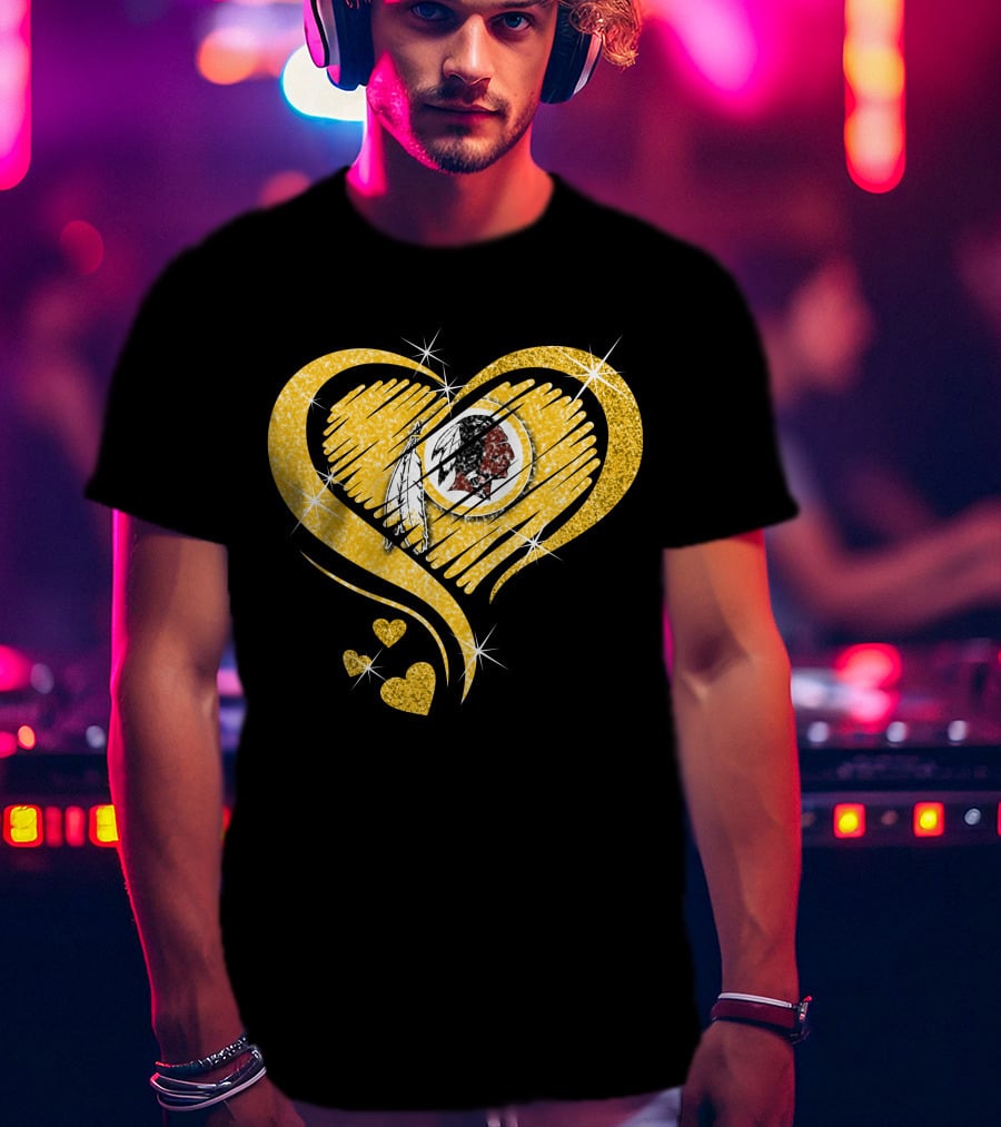 Heart Diamond Washington Redskins T-Shirt