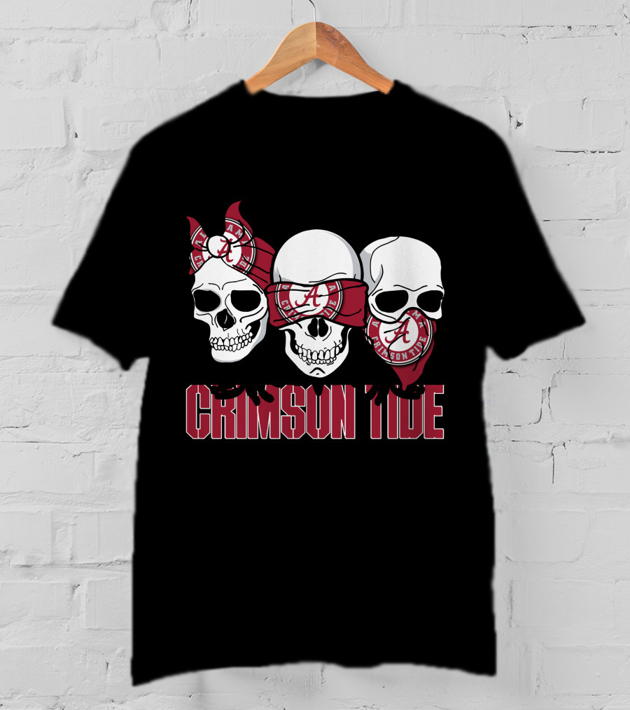 Skull Crimson Tide Alabama T-Shirt