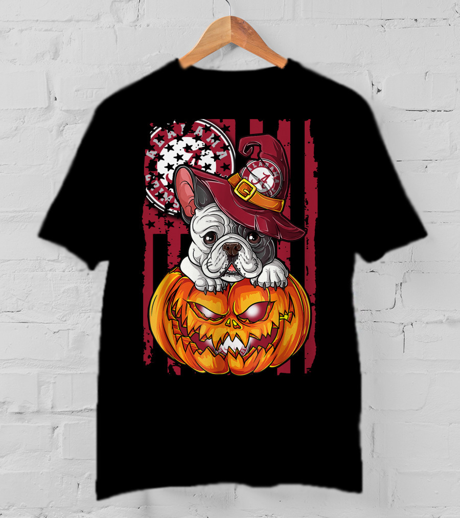 Alabama Crimson Tide Bulldog Halloween Pumpkin T-Shirt