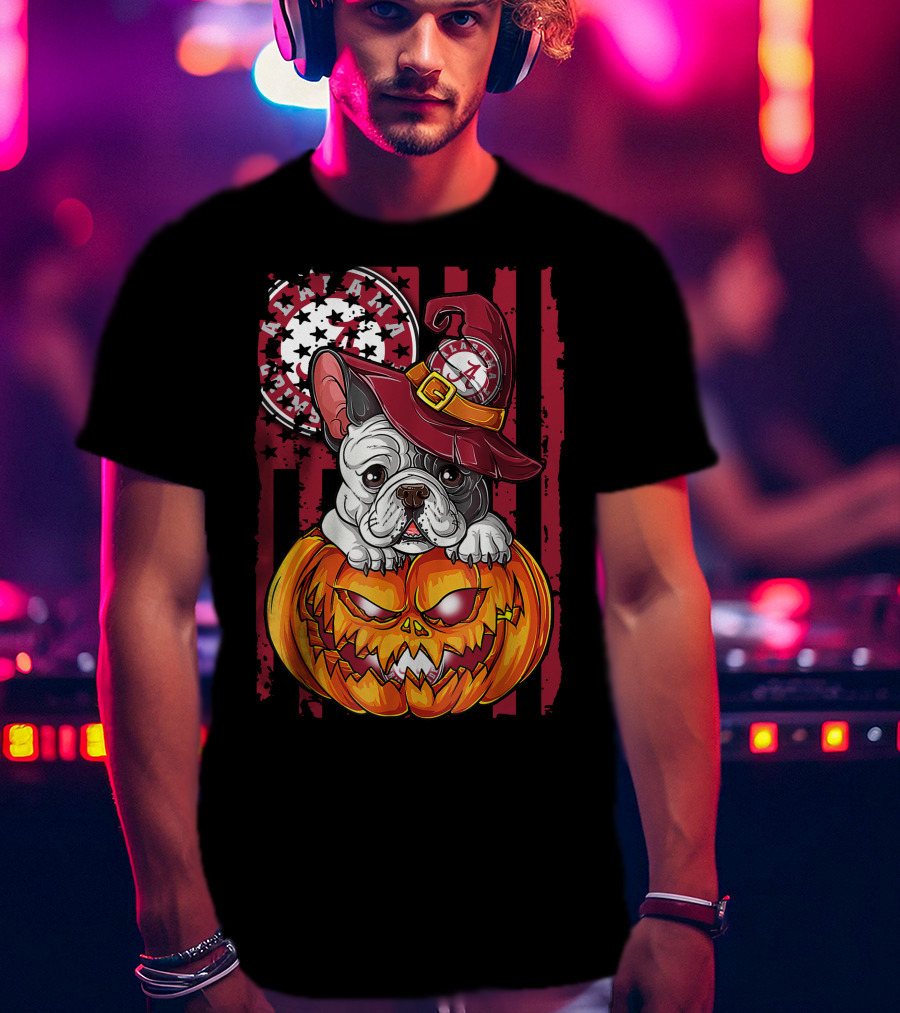 Alabama Crimson Tide Bulldog Halloween Pumpkin T-Shirt