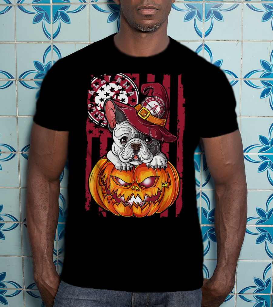 Alabama Crimson Tide Bulldog Halloween Pumpkin T-Shirt