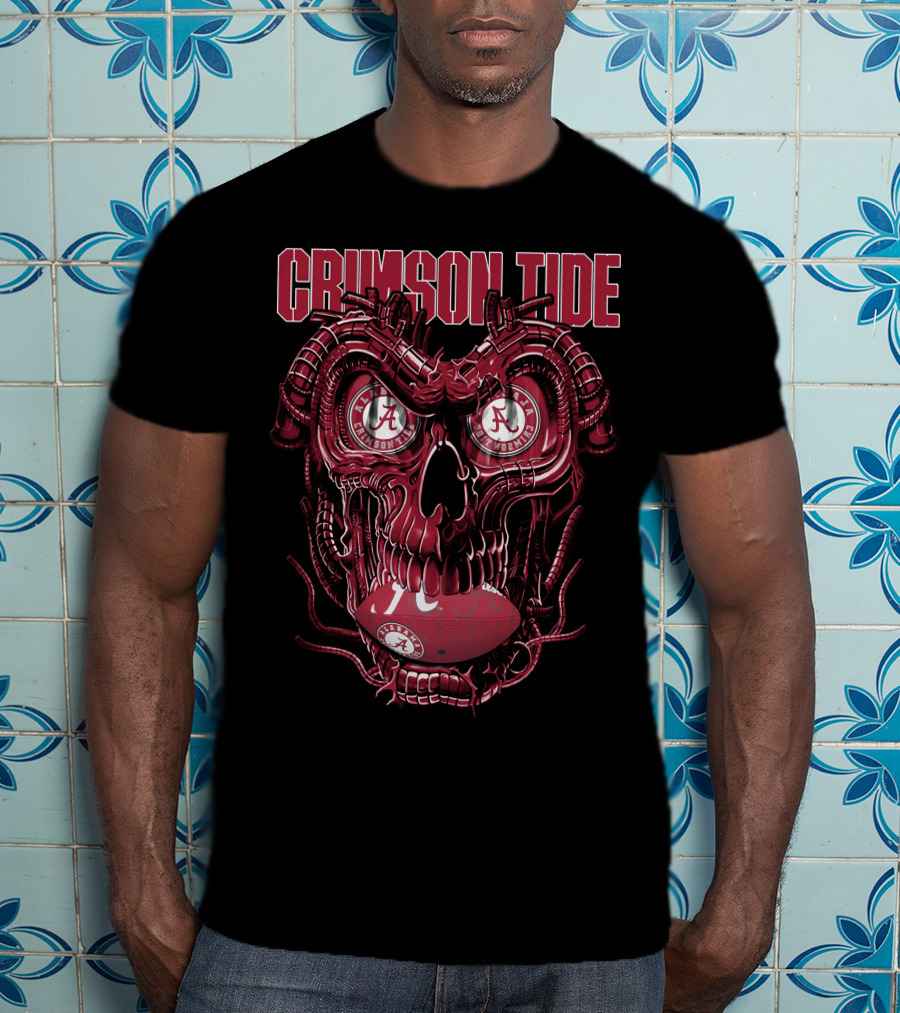 Crimson Tide Dragonskull Alabama Football T-Shirt