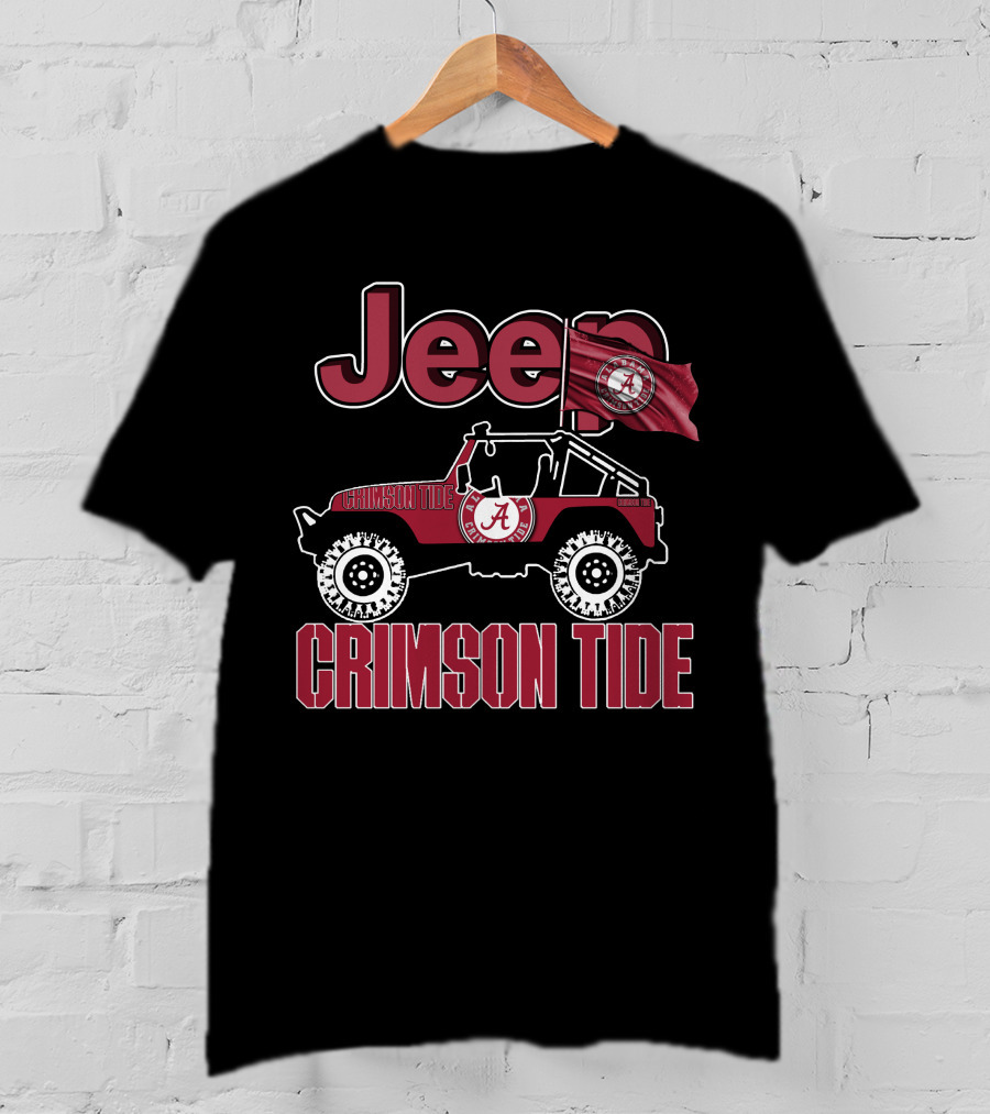 Jeep Alabama Crimson Tide Team Spirit Enthusiast T-Shirt