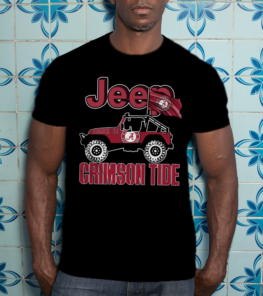 Jeep Alabama Crimson Tide Team Spirit Enthusiast T-Shirt