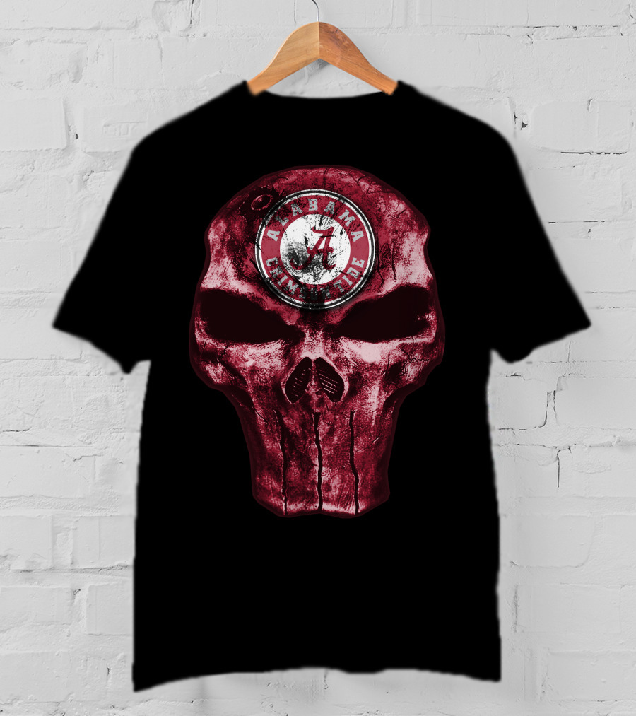 Skull Alabama Crimson Tide Плакат T-Shirt