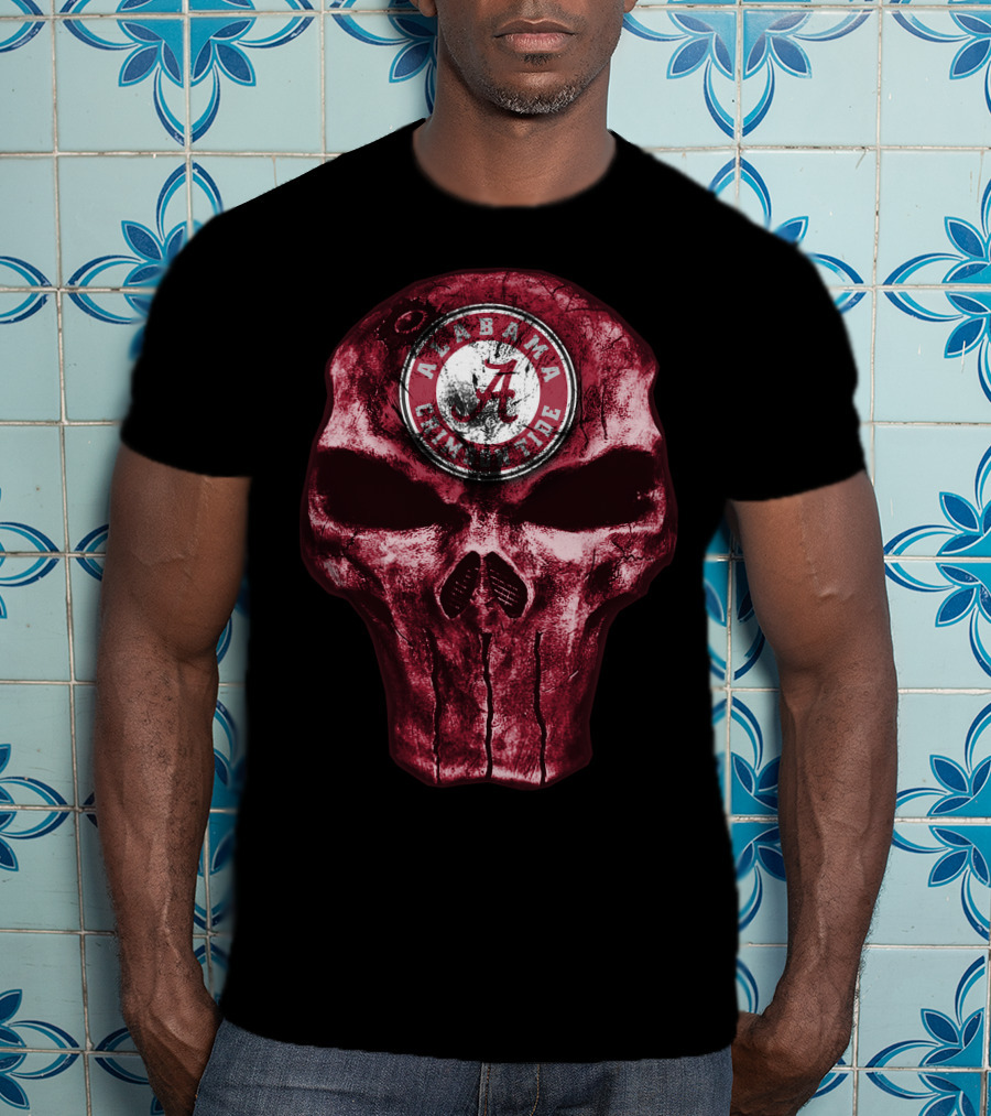 Skull Alabama Crimson Tide Плакат T-Shirt