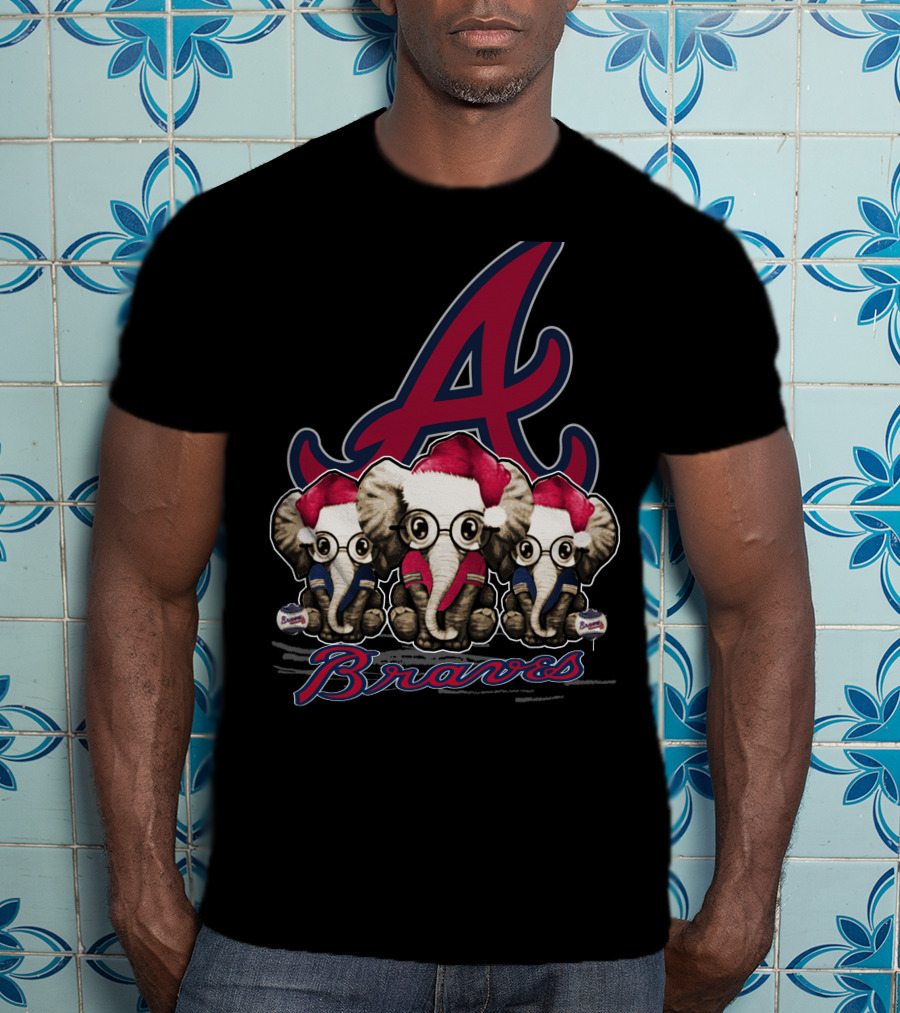 Atlanta Braves Christmas Elephants T-Shirt