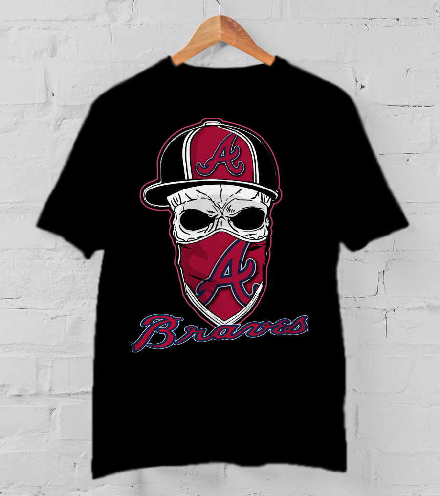 Atlanta Braves Skull Hat A T-Shirt