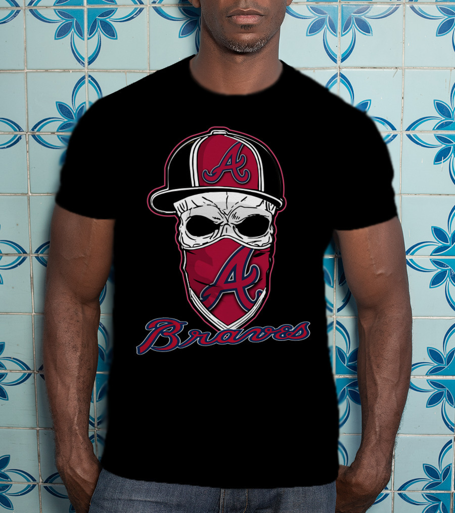 Atlanta Braves Skull Hat A T-Shirt