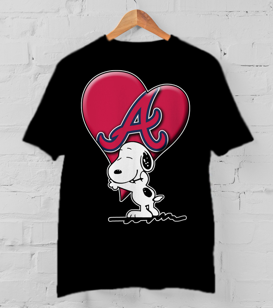 Snoopy Heart Atlanta Braves T-Shirt