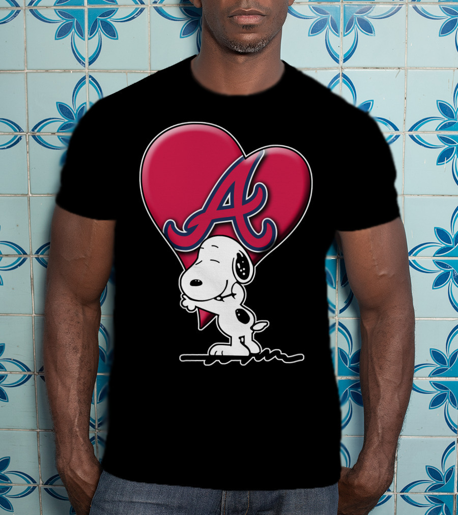 Snoopy Heart Atlanta Braves T-Shirt