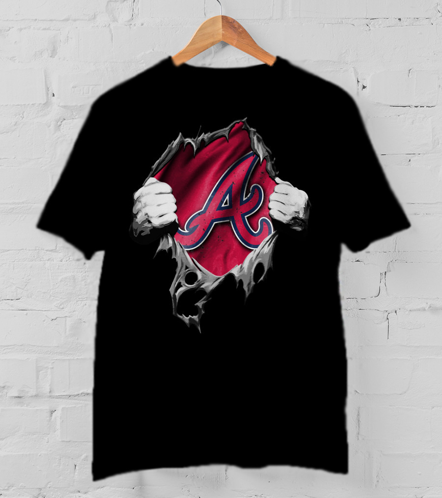 Torn V2 Atlanta Braves A Logo T-Shirt