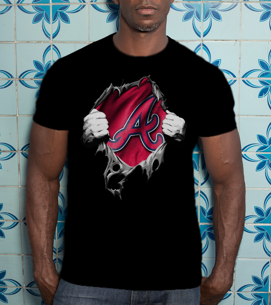Torn V2 Atlanta Braves A Logo T-Shirt