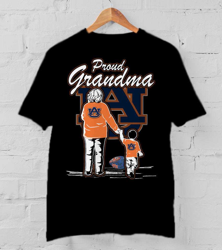 Proud Grandma Auburn Tigers Family Team Spirit T-Shirt