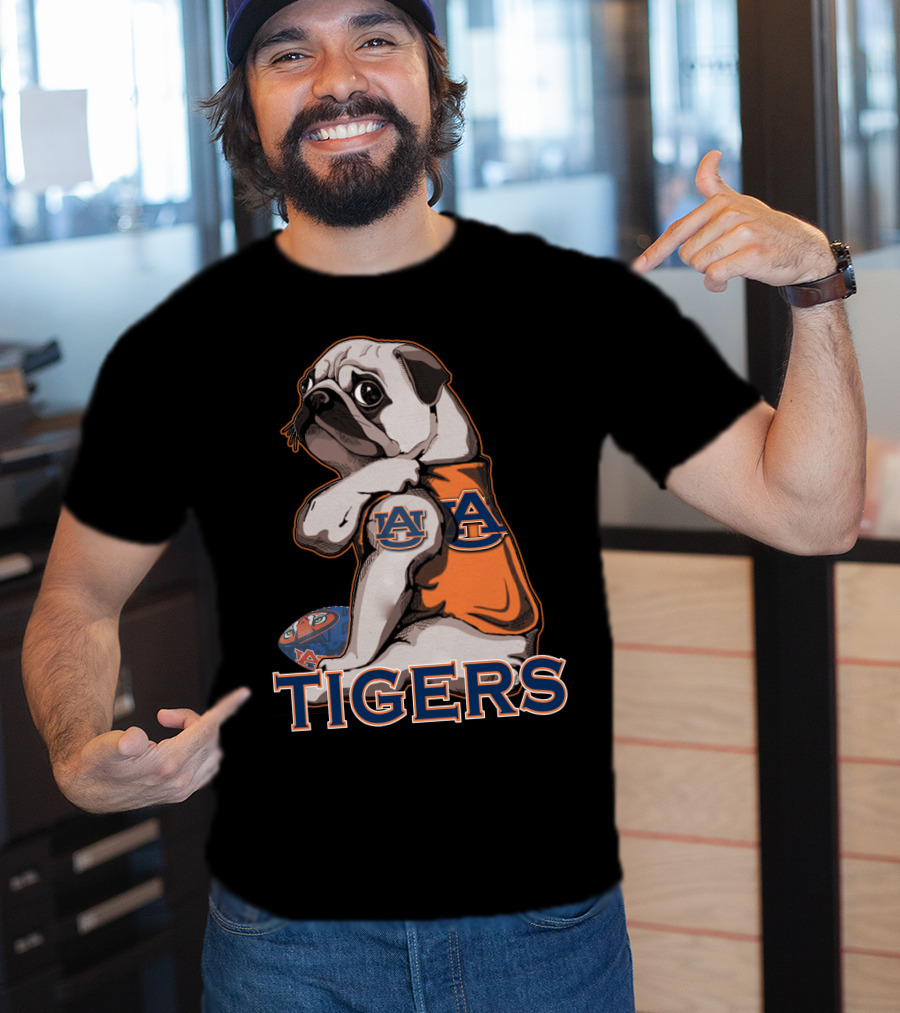 Pug Auburn Tigers Ua Football Fan Gear T-Shirt
