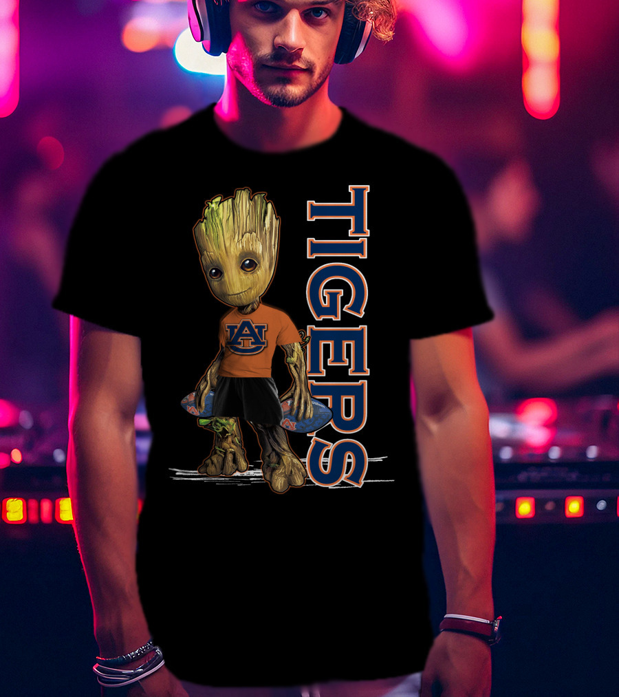 Groot V1 Auburn Tigers Fans Mascot T-Shirt
