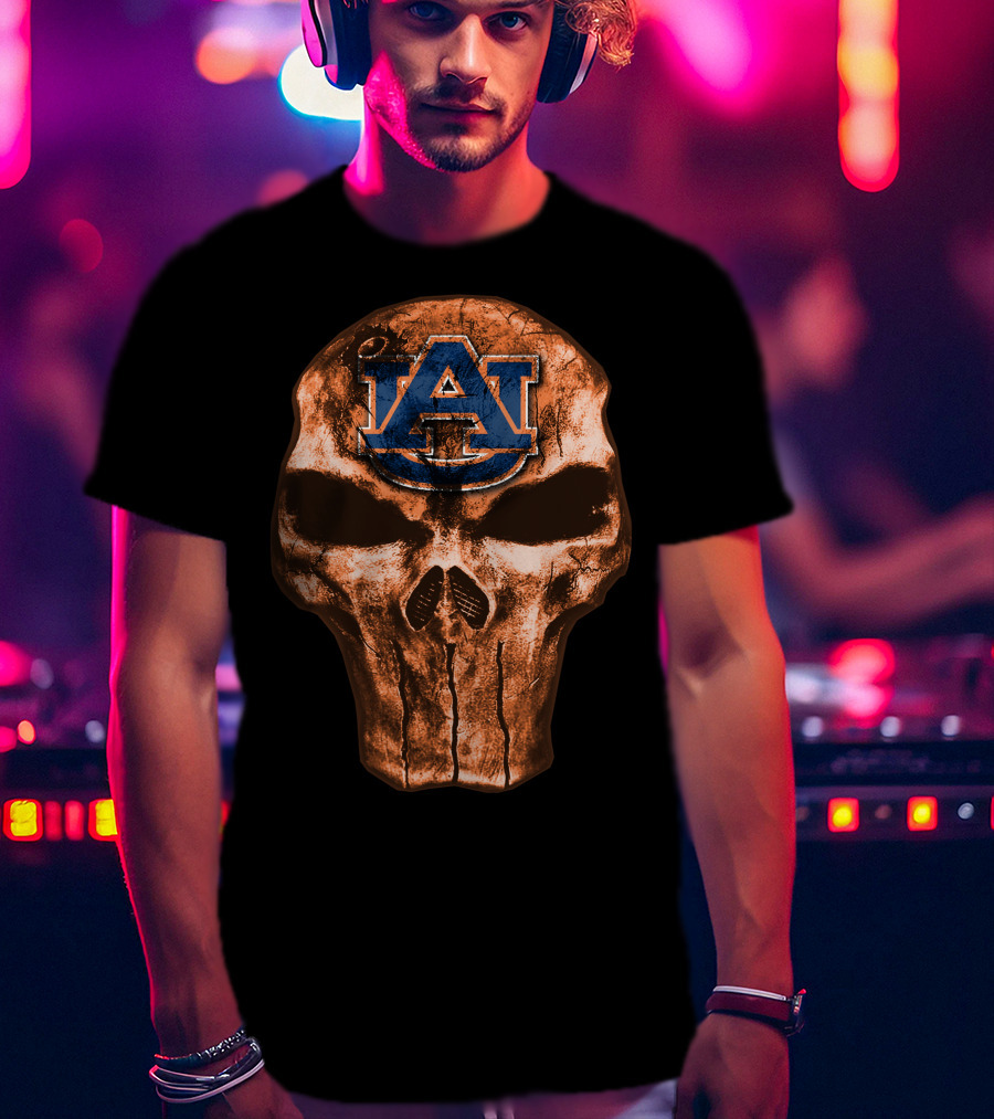 Skull Au Auburn Tigers T-Shirt