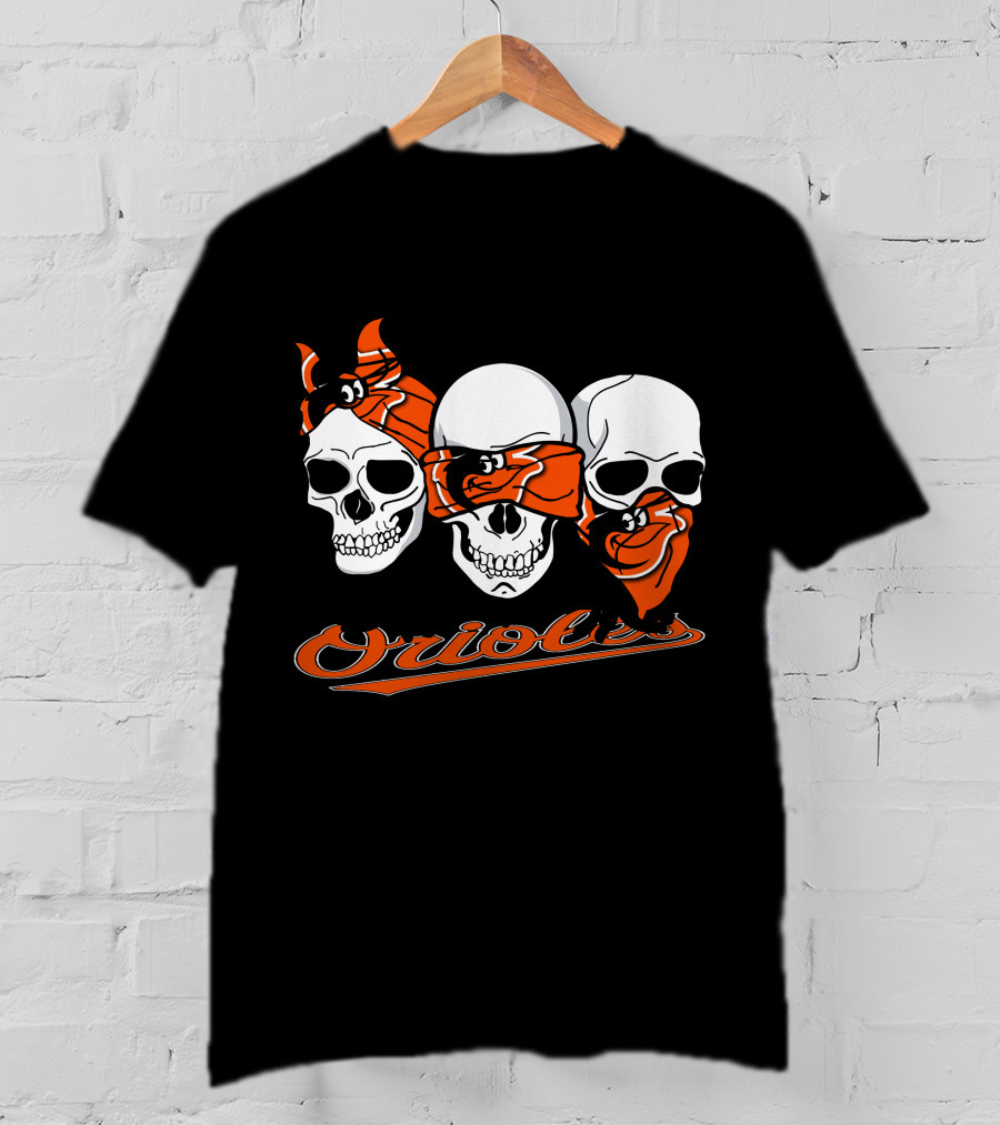 Orioles Three Skull Bandana T-Shirt