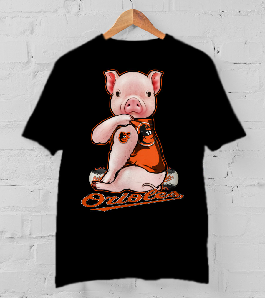 Orioles Pig Mascot Baseball Baltimore Orioles T-Shirt