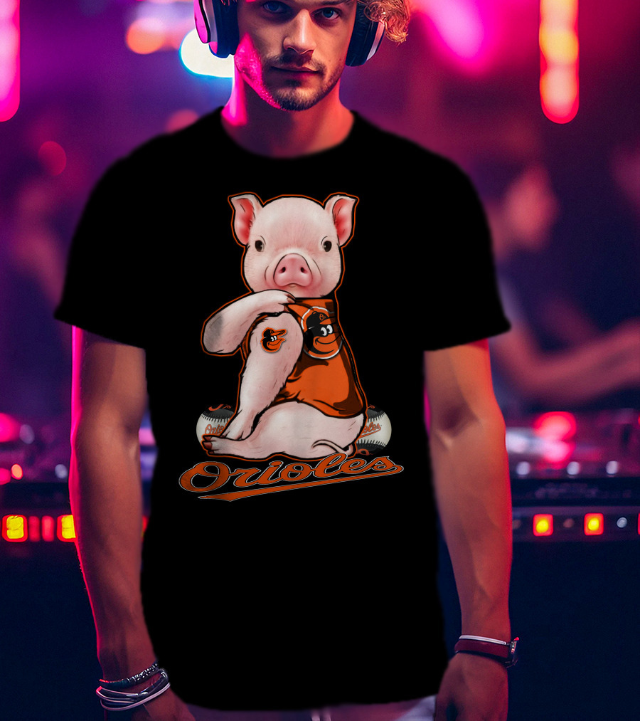 Orioles Pig Mascot Baseball Baltimore Orioles T-Shirt