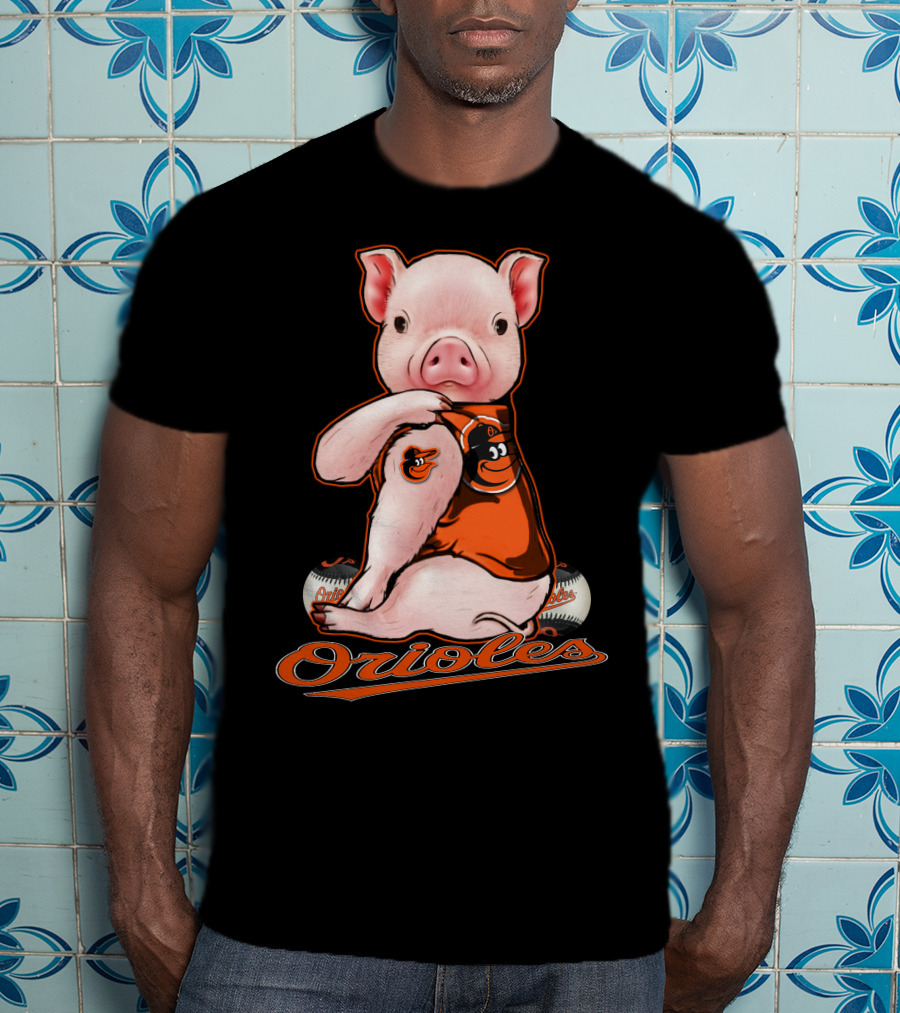 Orioles Pig Mascot Baseball Baltimore Orioles T-Shirt
