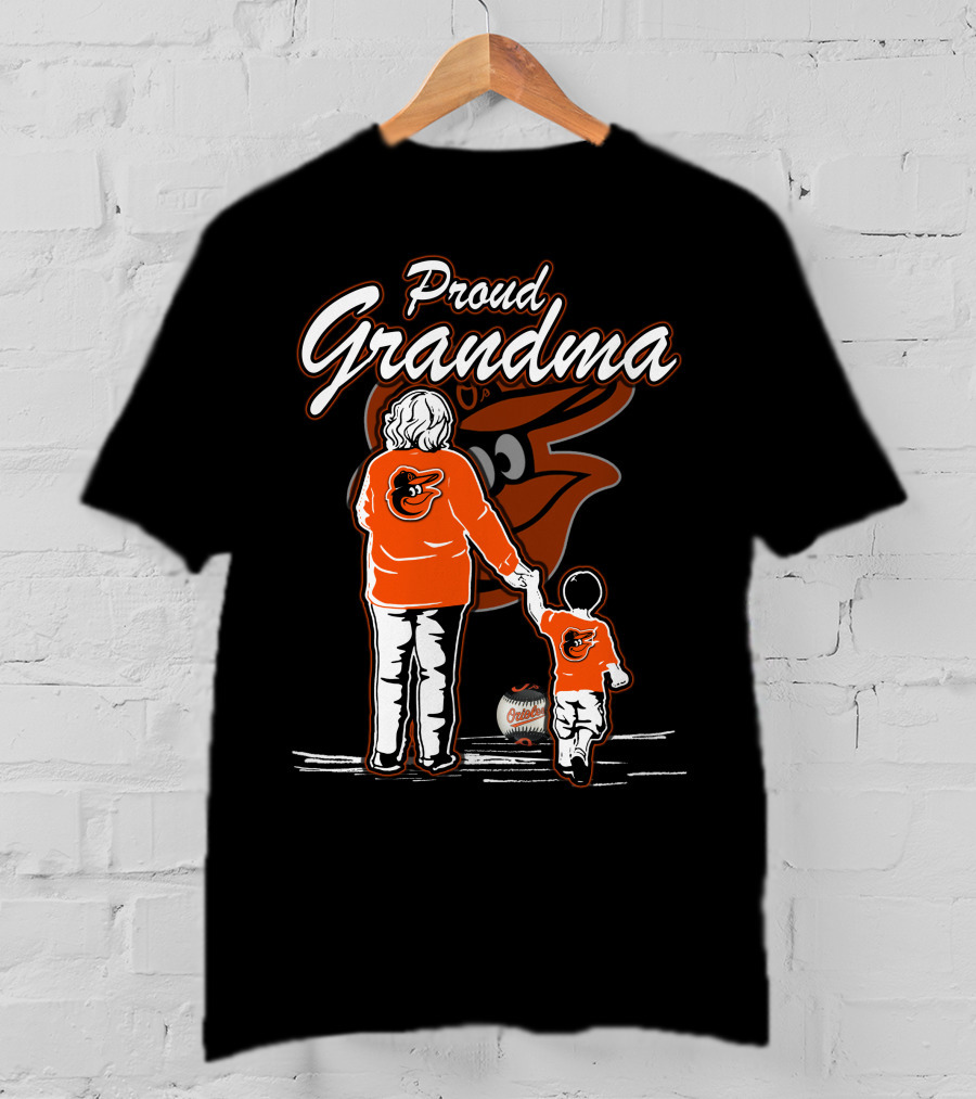 Proud Grandma Baltimore Orioles Family Baseball Fan T-Shirt