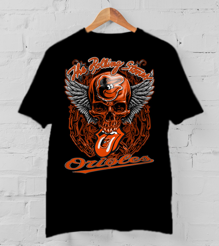 The Rolling Stones Orioles Skull Wings T-Shirt