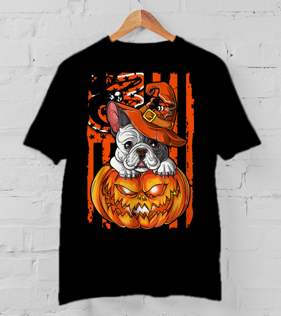 Hlw Bulldog Halloween Baltimore Orioles Jack-o'-Lantern T-Shirt