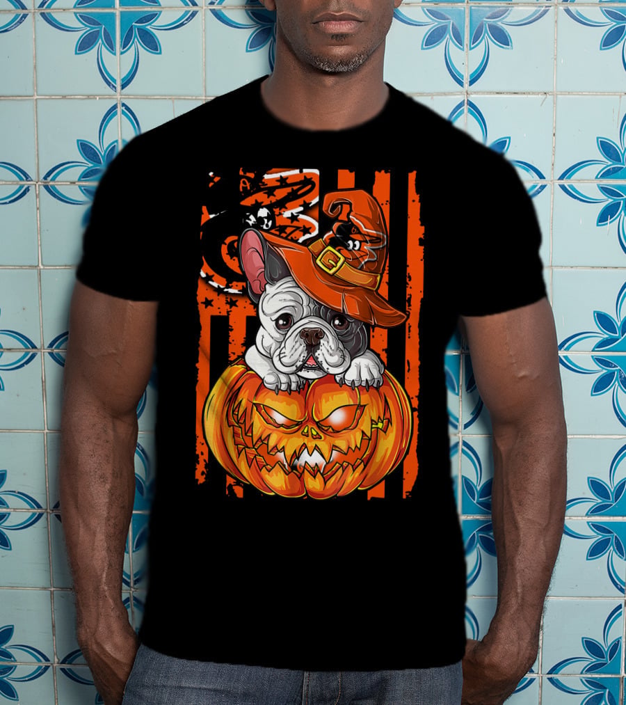 Hlw Bulldog Halloween Baltimore Orioles Jack-o'-Lantern T-Shirt