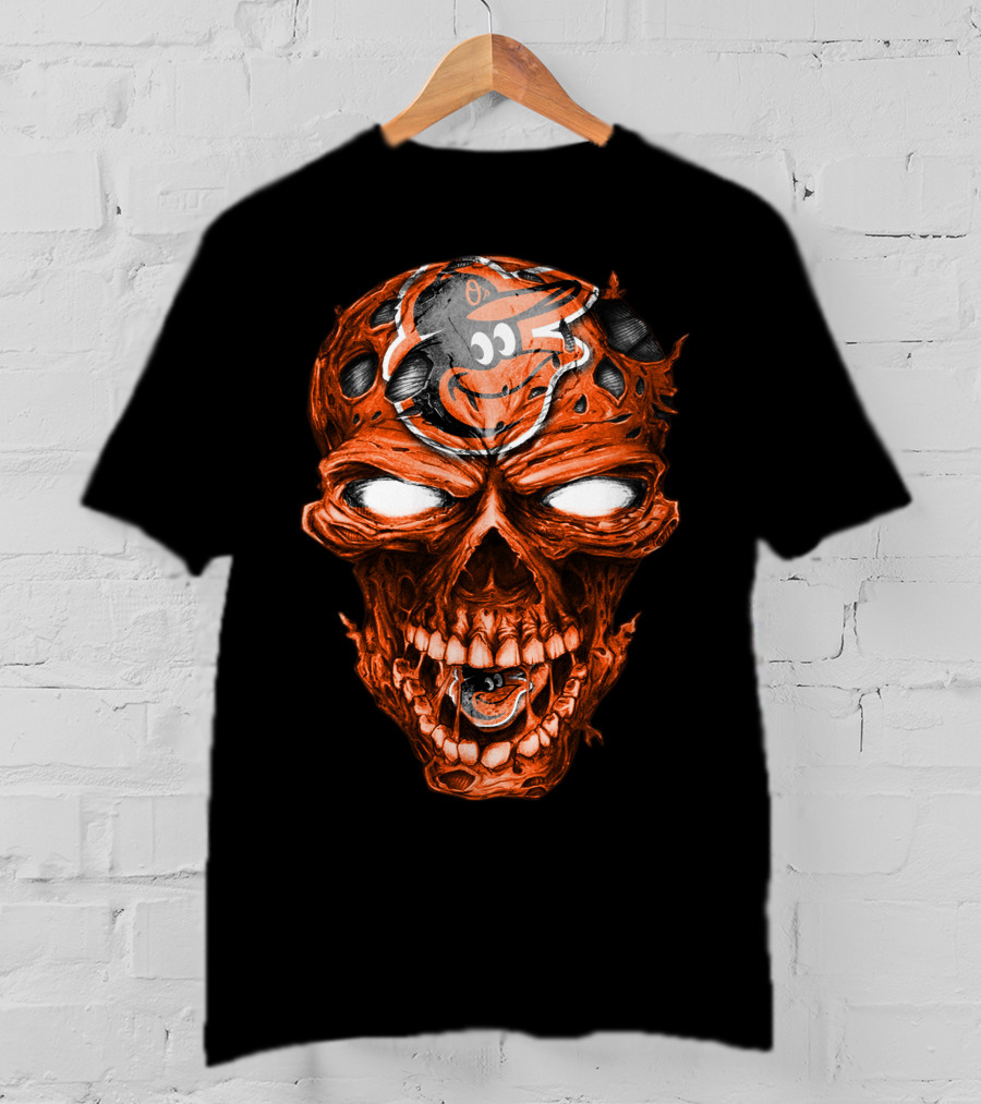 Baltimore Orioles Skull T-Shirt