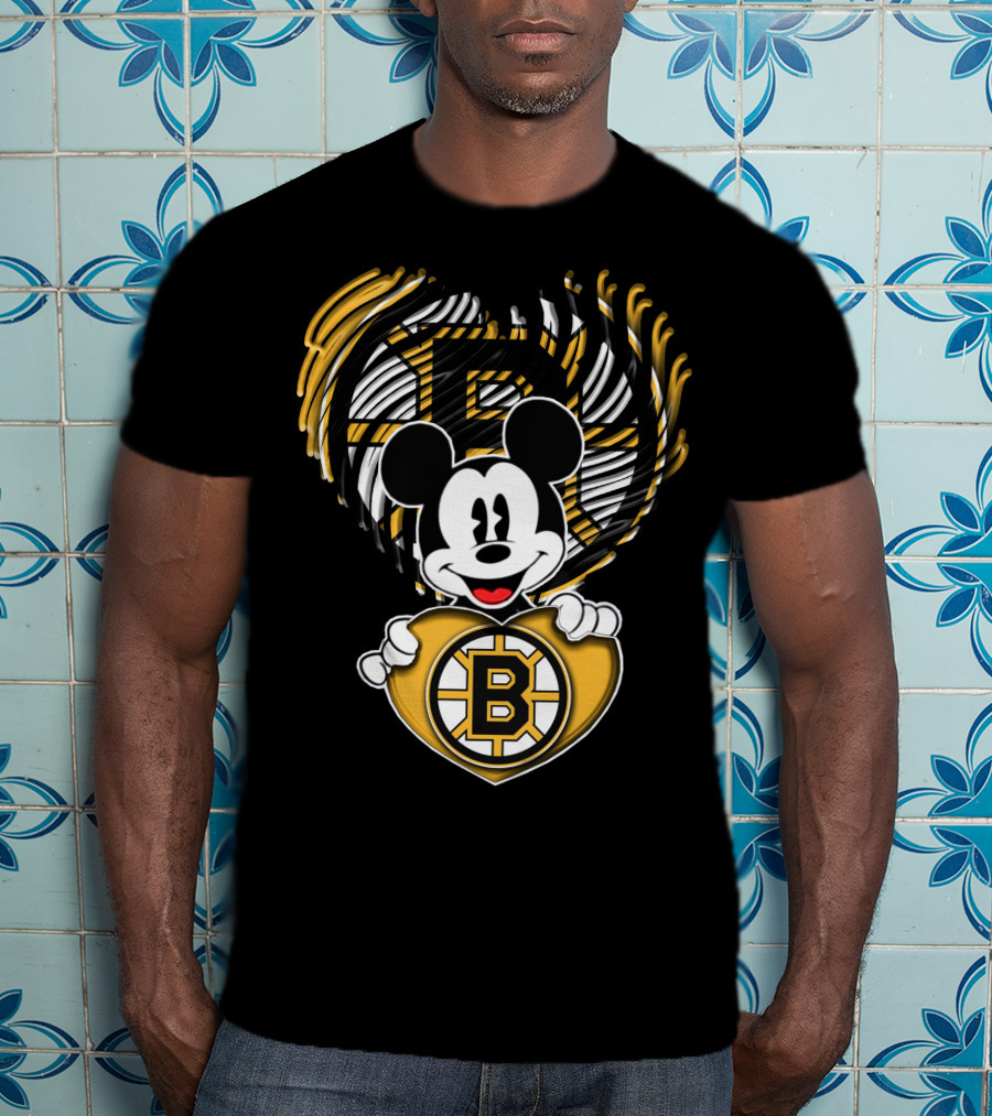 Mick Heart Boston Bruins T-Shirt