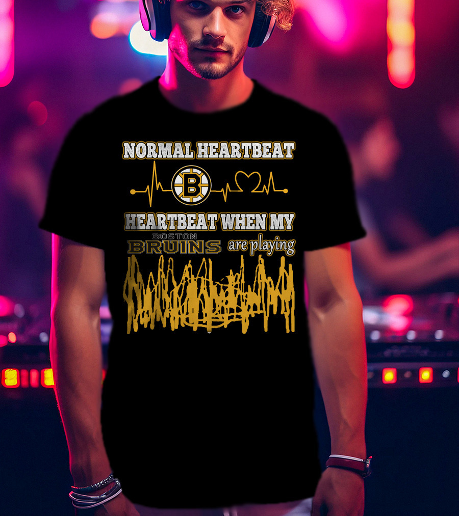 Normal Heartbeat Heartbeat When My Boston Bruins Are Playing T-Shirt