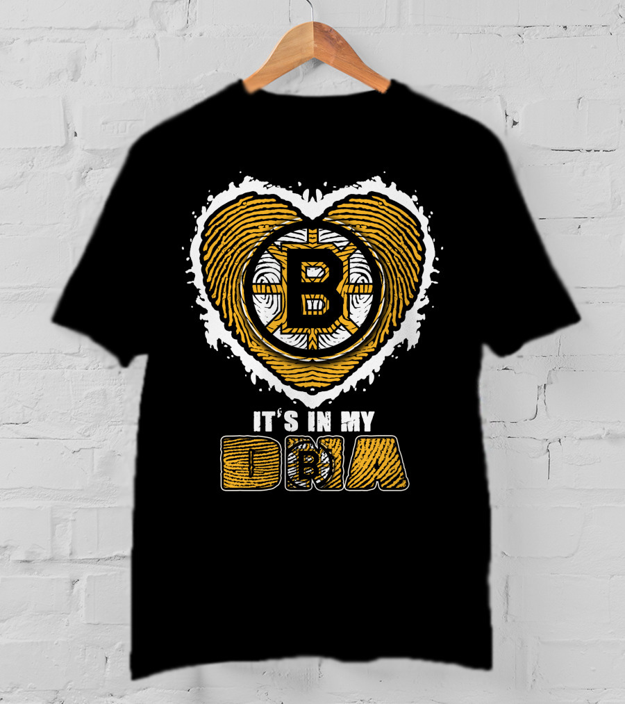 It's In My Dna Boston Bruins Heart T-Shirt