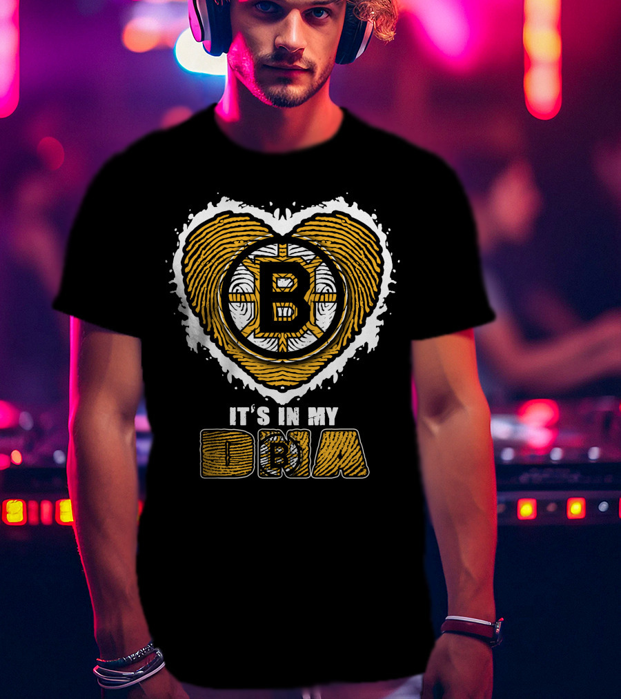 It's In My Dna Boston Bruins Heart T-Shirt