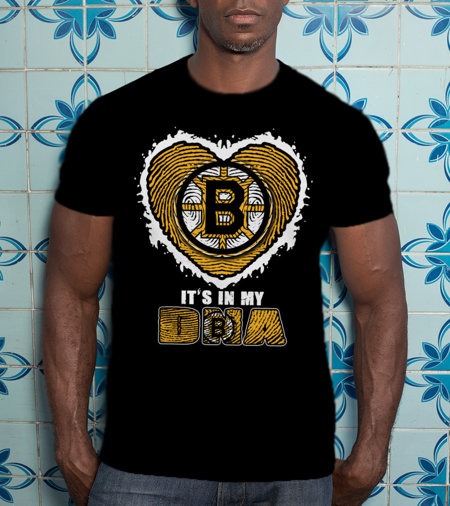 It's In My Dna Boston Bruins Heart T-Shirt