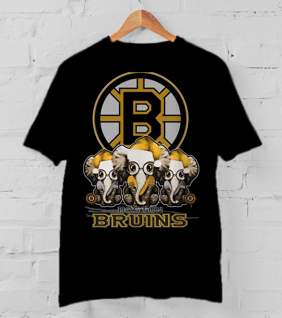 Boston Bruins Elephant Xmas T-Shirt