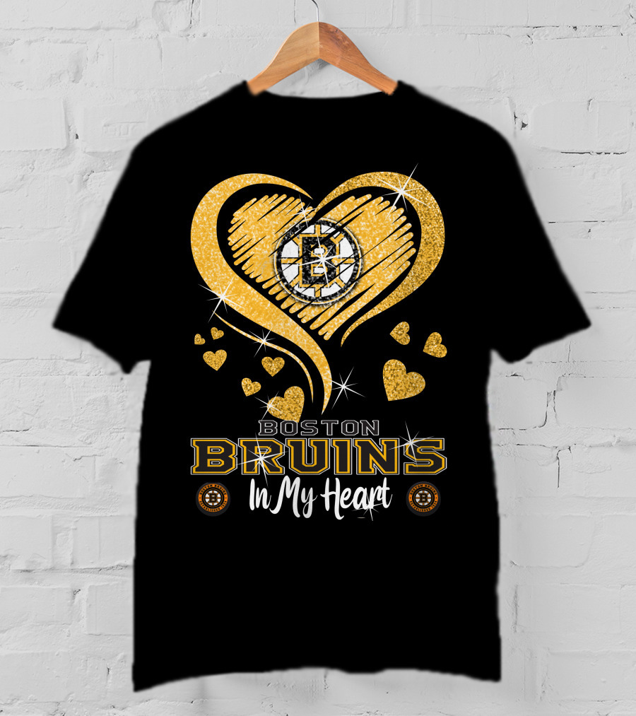 Boston Bruins Heart Logo In My Heart T-Shirt