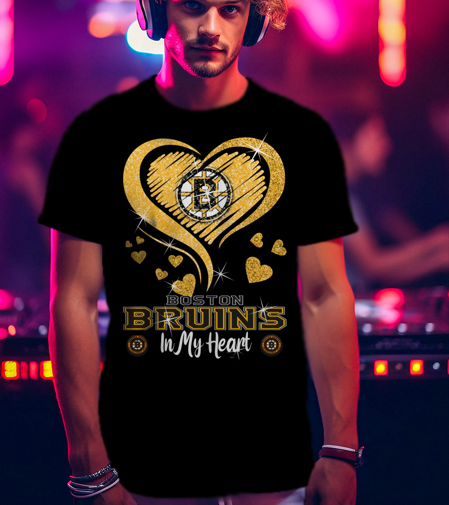 Boston Bruins Heart Logo In My Heart T-Shirt