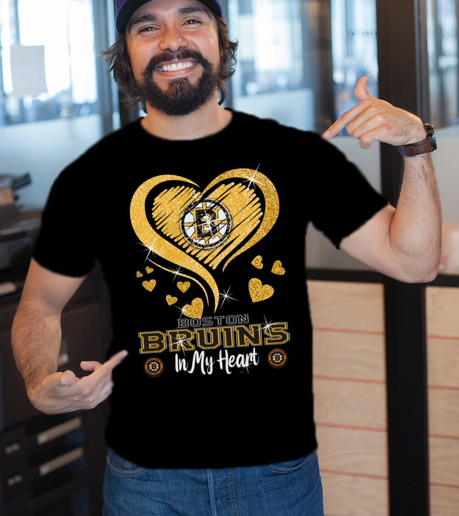 Boston Bruins Heart Logo In My Heart T-Shirt