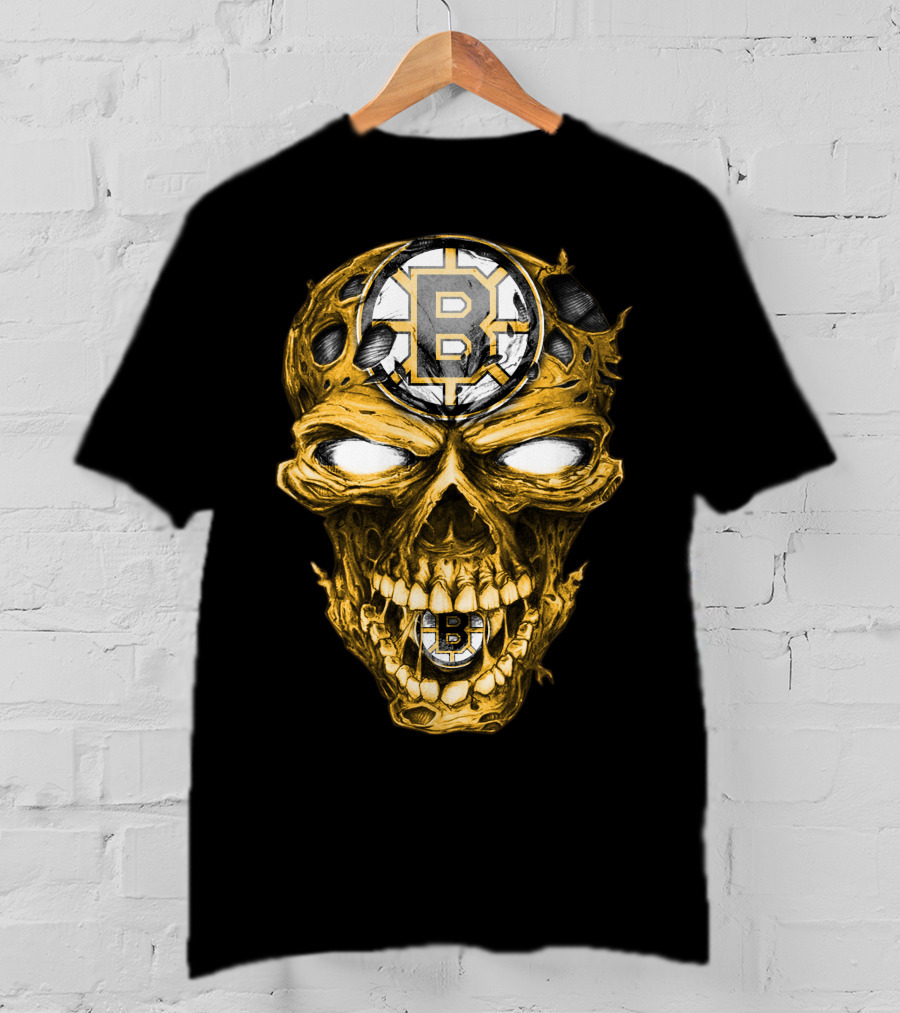 Boston Bruins Skull B Logo Fusion T-Shirt