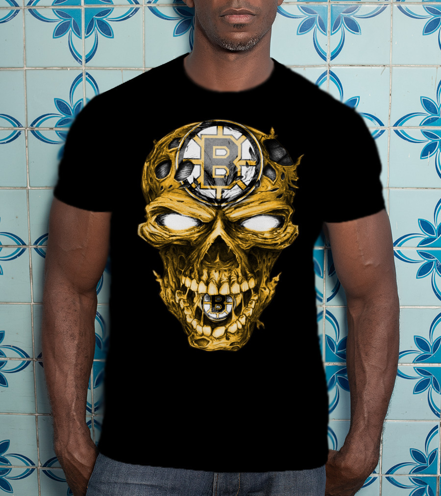 Boston Bruins Skull B Logo Fusion T-Shirt