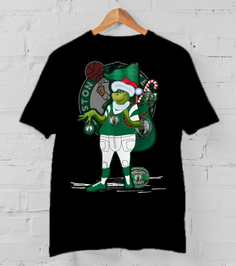 Grinchxmas Boston Celtics Holiday T-Shirt
